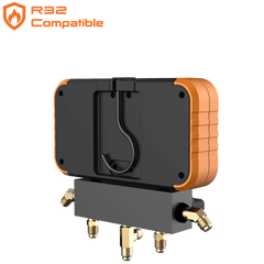 NAVAC NAVAC N2A4B Manifold Gauge, 800 psi Pressure, 3-1/8 in Dia Dial, Class 1.0 Accuracy