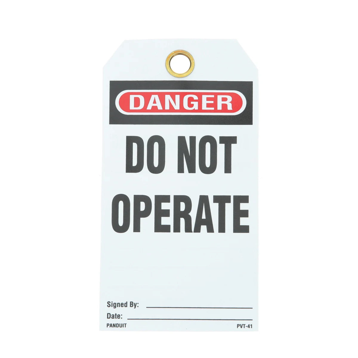 PANDUIT Panduit PVT-41 Identification Tag Do Not Operate