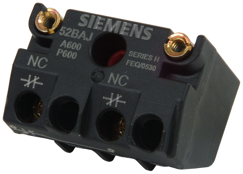SIEMENS Siemens 52BAJ 1NC Gold Flashed Screw Terminal Contact Block
