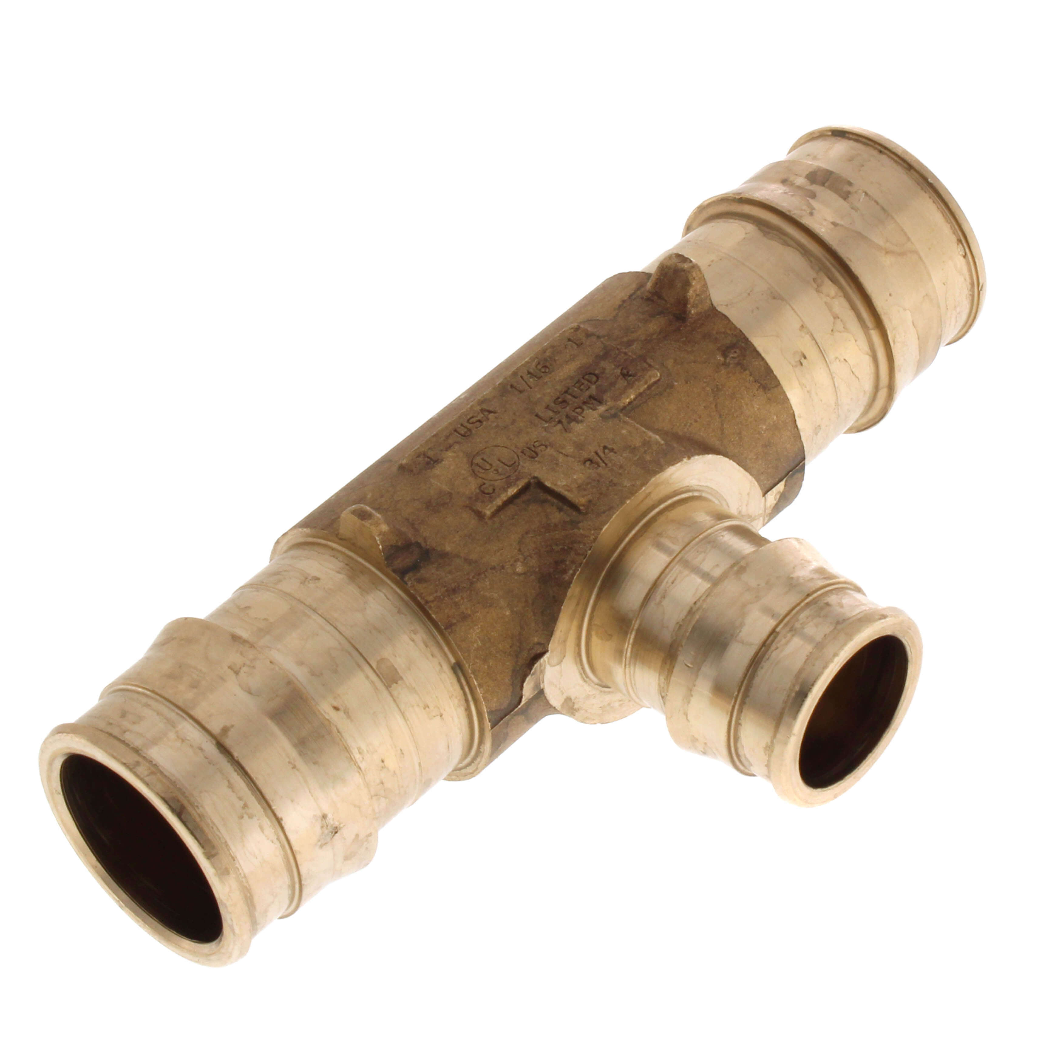 UPONOR Uponor LF4701175 Reducing Tee, 1 x 1 x 3/4 in, ProPEX, Brass