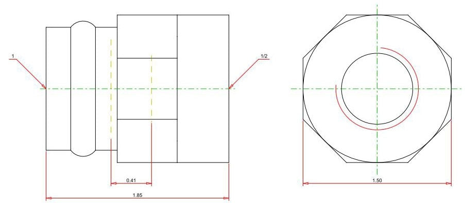 VIEGA Viega 79320 Pipe Adapter, 1 x 1/2 in Nominal, Press x FNPT End Style, Bronze, Import