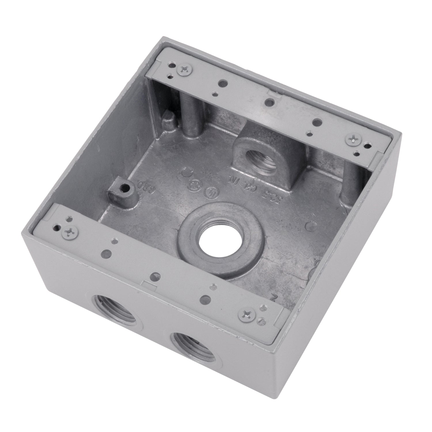 ABB ABB 2IH4-1 Red Dot 2-Gang Weatherproof Metallic Device Box (4) 1/2 Hubs