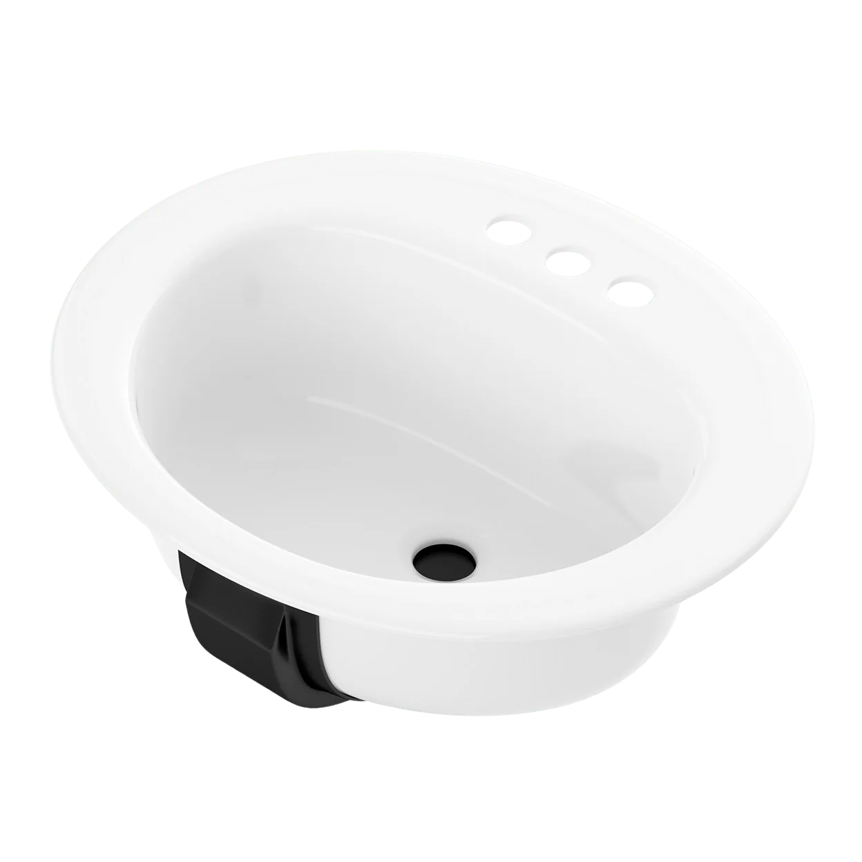 BOOTZ INDUSTRIES Bootz Industries 021-2445-00 Bootz Azalea 17 Inch x 20 Inch x 6-1/2 Inch Oval Steel Self-Rimming Bathroom Sink, White