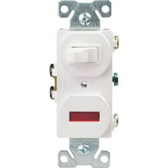 EATON EATON 277W-BOX EATON Arrow Hart 277W-SP-L Duplex Toggle Combination Switch 15 A at 120 VAC 1 Poles
