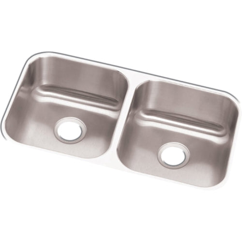 ELKAY Elkay DCFU3118 Elkay 31-3/4 inch L x 18-1/4 inch W x 8 inch D 18 ga 300 Stainless Steel 2-Bowl Undermount Kitchen Sink