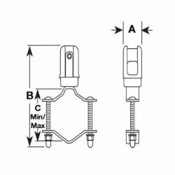 EMERSON FLOW CONTROLS Emerson 1401 Appleton Wire Holder Porcelain Clamp On