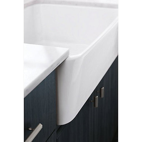 KOHLER Kohler K-24268-0 Ironridge 34 inch x 22 inch Cast Iron Farmhouse Undermount Kitchen Sink