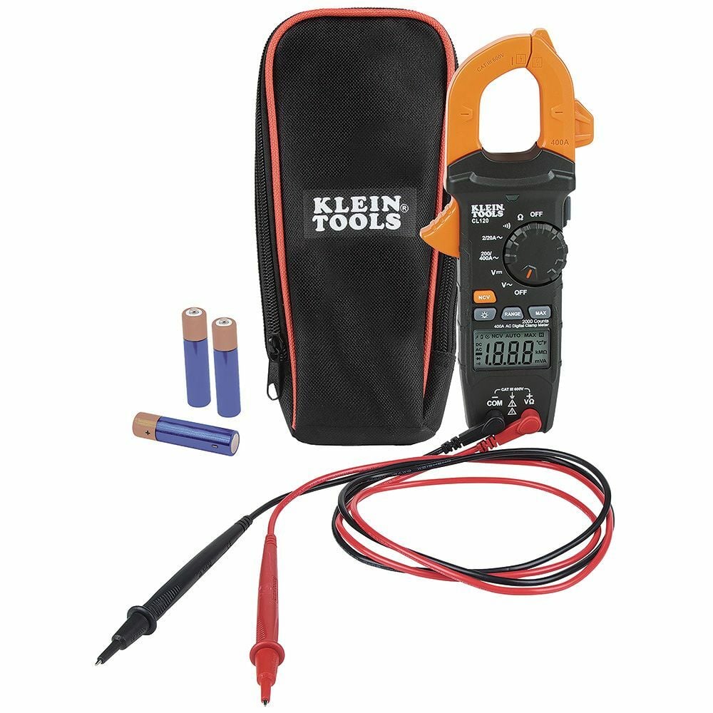 KLEIN TOOLS Klein Tools CL120 Digital Clamp Meter AC Auto-Ranging 400A