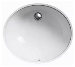 KOHLER Kohler K-2210-0 Caxton 1-Basin Vitreous China Undermount Lavatory Sink, 19-1/4 in L x 16-1/4 in W x 7-1/2 in H