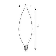 LEDVANCE 25B10C/BL/2PK-120V/13452 Sylvania Ecologic 25 W Candelabra Incandescent Lamp