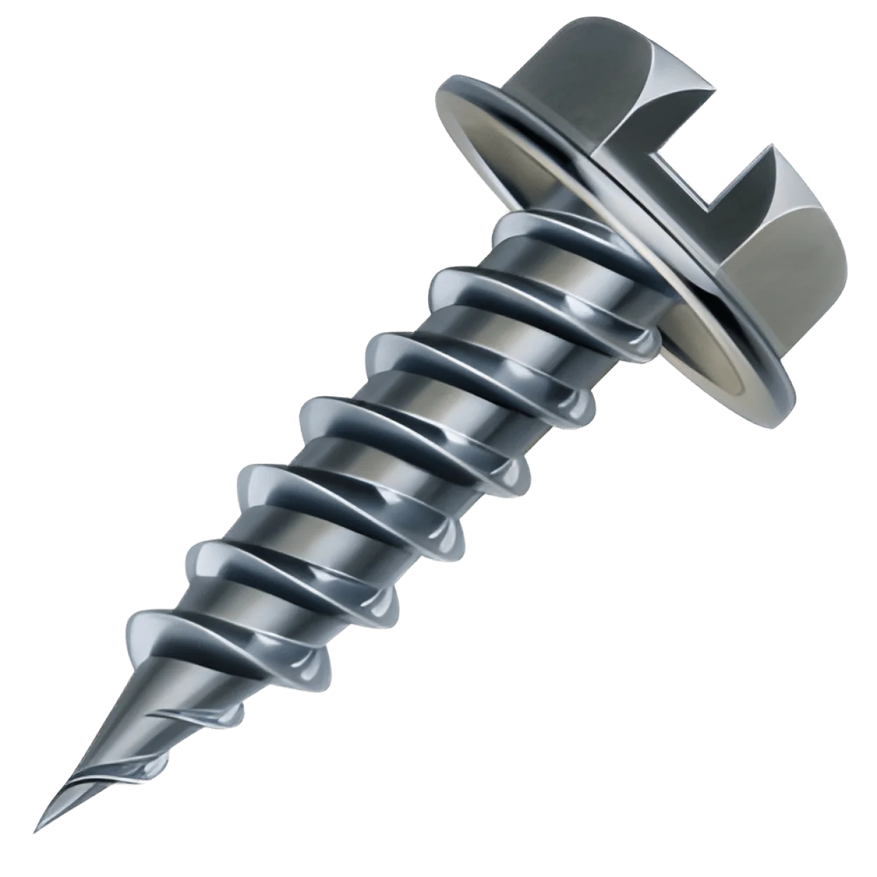 MALCO Malco HW8X2ZT 2 in. Hex Washer Slotted Screw 250 Pack