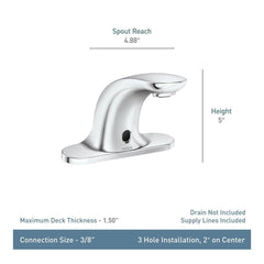 MOEN Moen CA8301 M-Power Hands Free Sensor Operated Lavatory Faucet