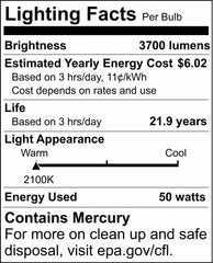 SATCO S1929 50W ET23 1/2 HID Light Bulb with Mogul Base