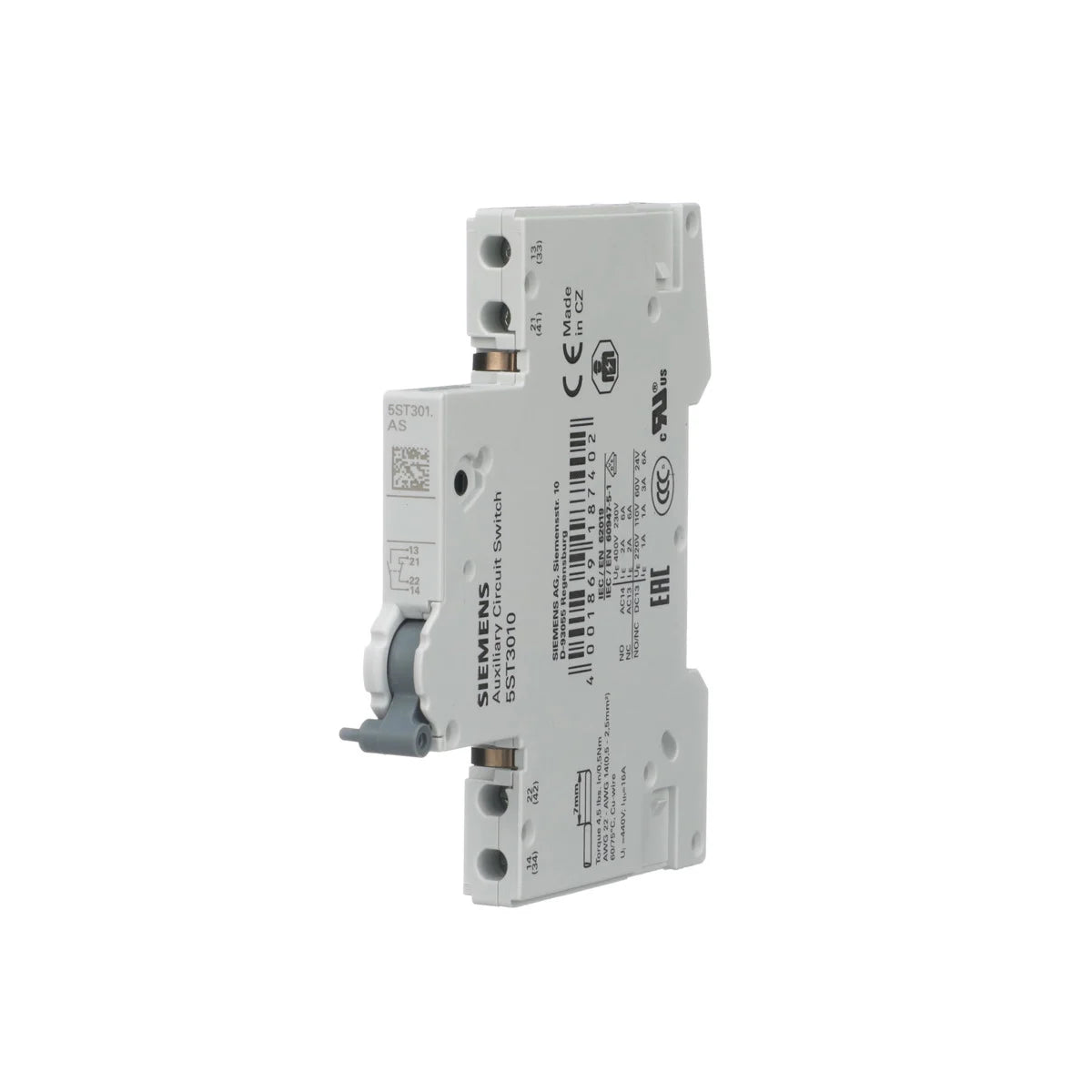 SIEMENS Siemens 5ST3010 1NO 1NC Circuit Breaker Auxiliary Switch