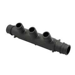UPONOR Uponor Wirsbo Q2237557 ProPEX 3 Outlet EP Flow-Through Multi-Port Tee, 3/4 inch Supply x 1/2 inch Outlets