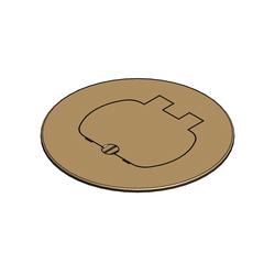ABB ABB E97BR Carlon E97BR 1-Door Floor Box Cover, Brass