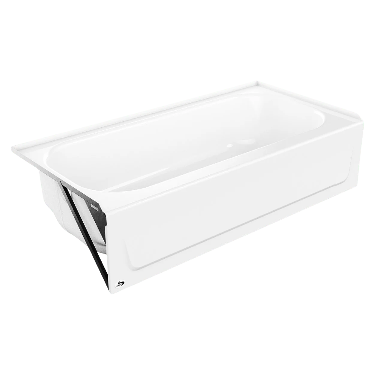 BOOTZ INDUSTRIES Bootz Industries 011-7201-00 Cast 60 inch L x 30 inch W x 14-1/4 inch D Steel Professional Bathtub, Porcelain