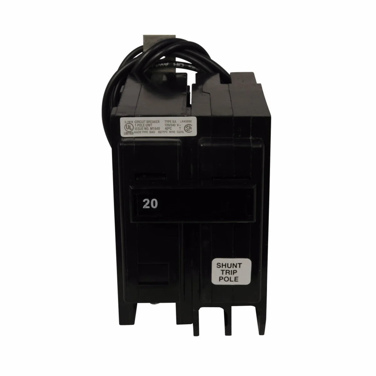 EATON Eaton BAB1020S ETN BAB1020S BAB BREAKER 1P 20A MAX