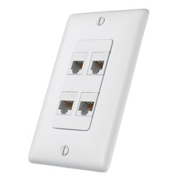 HUBBELL Hubbell NS614W HubBELL Plate, Decorator Keystone Frame, 4 Port