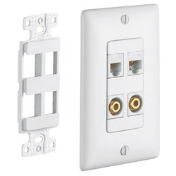 HUBBELL Hubbell NS614W HubBELL Plate, Decorator Keystone Frame, 4 Port