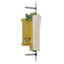 HUBBELL HUBBELL RSD315W RESI ROCKER SW 3W 15A 120/277V WH