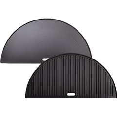 Kamado Joe KJHCIGRIDDLE Cast Iron Half Moon Reversible Griddle for ClassicJoe Grill