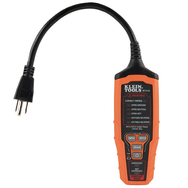 KLEIN TOOLS Klein RT310 AFCI/GFCI Outlet Tester 120V AC (Each) Replacement MPN