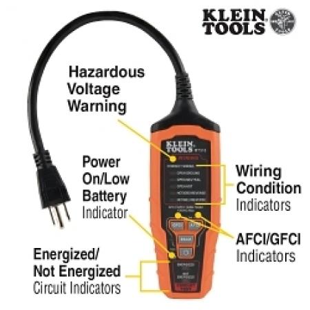 KLEIN TOOLS Klein RT310 AFCI/GFCI Outlet Tester 120V AC (Each) Replacement MPN