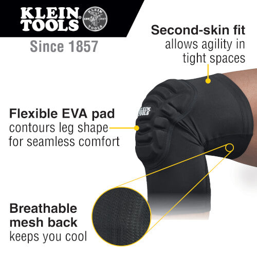 KLEIN TOOLS Klein Tools 60592 Lightweight Knee Pad Sleeves L/XL