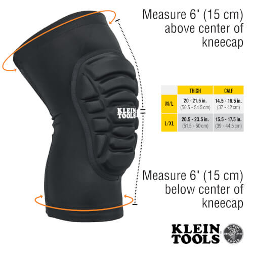 KLEIN TOOLS Klein Tools 60592 Lightweight Knee Pad Sleeves L/XL