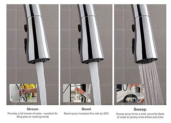 KOHLER Kohler K-596-VS Simplice Kitchen Faucet 1-Handle Pull-Down 2.2 GPM