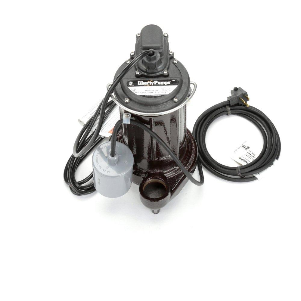 LIBERTY PUMPS Liberty Pumps 293 290 Series 3/4 hp Cast Iron Submersible Effluent Sump Pump with 10 ft Cord