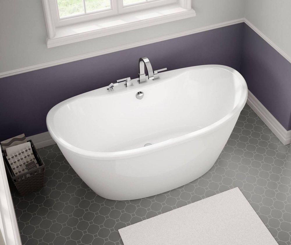 MAAX MAAX 106192-000-002 Delsia 60 x 32 in Freestanding Bathtub with Center Drain