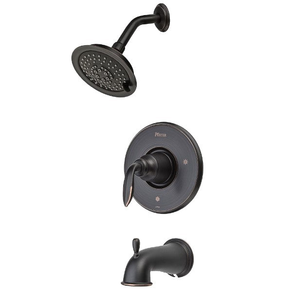 PFISTER Pfister LG89-8CBY Avalon 1 Handle Tub and Shower Trim Kit, Tuscan Bronze