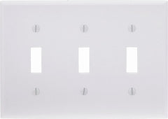LEVITON Leviton Mfg Co 001-88011-000 White 3-toggle Wall Plate