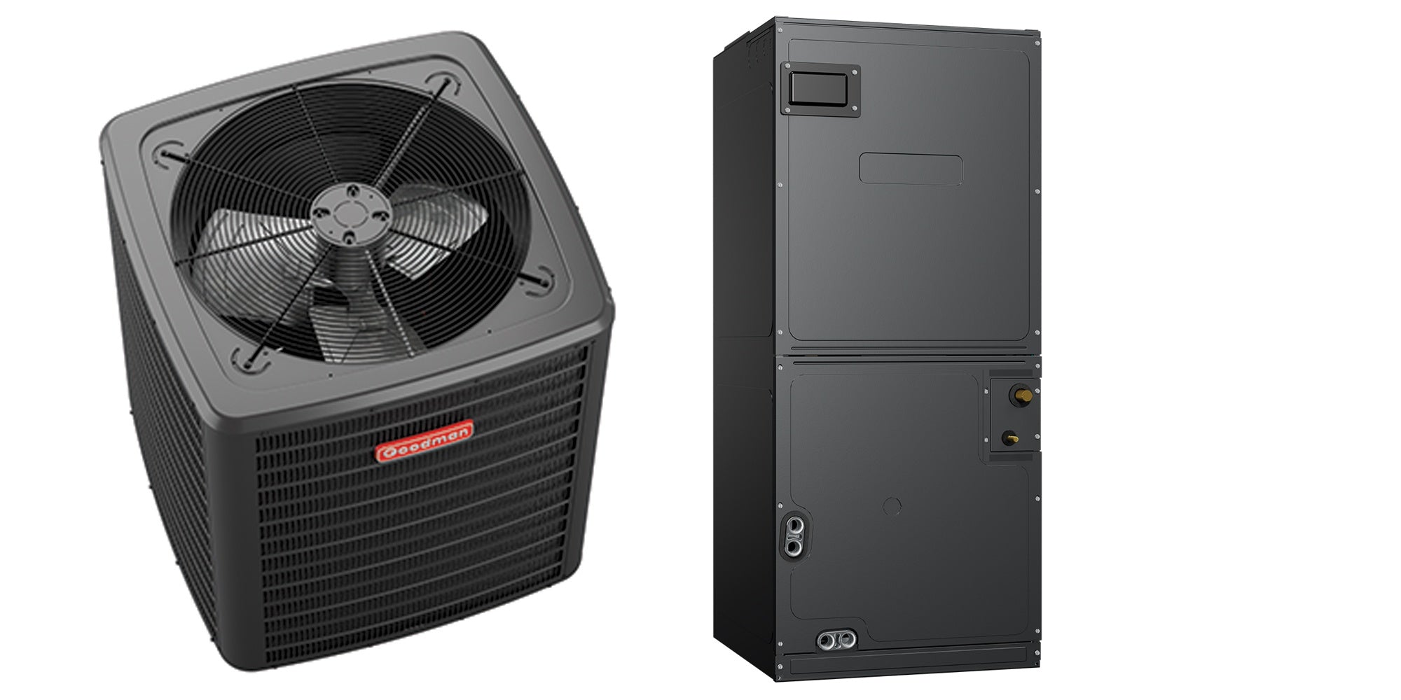 GOODMAN Goodman - GLZS4BA4810 Split Heat Pump 15.2 SEER2 (4 Ton) + AMST48CU1300 Air Handler, Nine Speed ECM Motor, 4 Ton