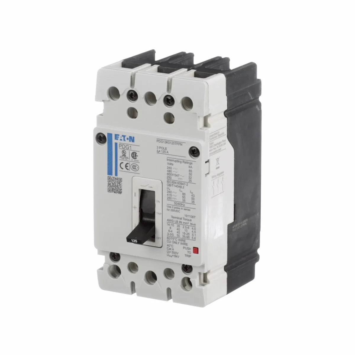 EATON Eaton PDG13C0020TFFJ Power Defense PD 20A (Frame 1) 18kA/480V T-M (Fxd-Fxd) TU