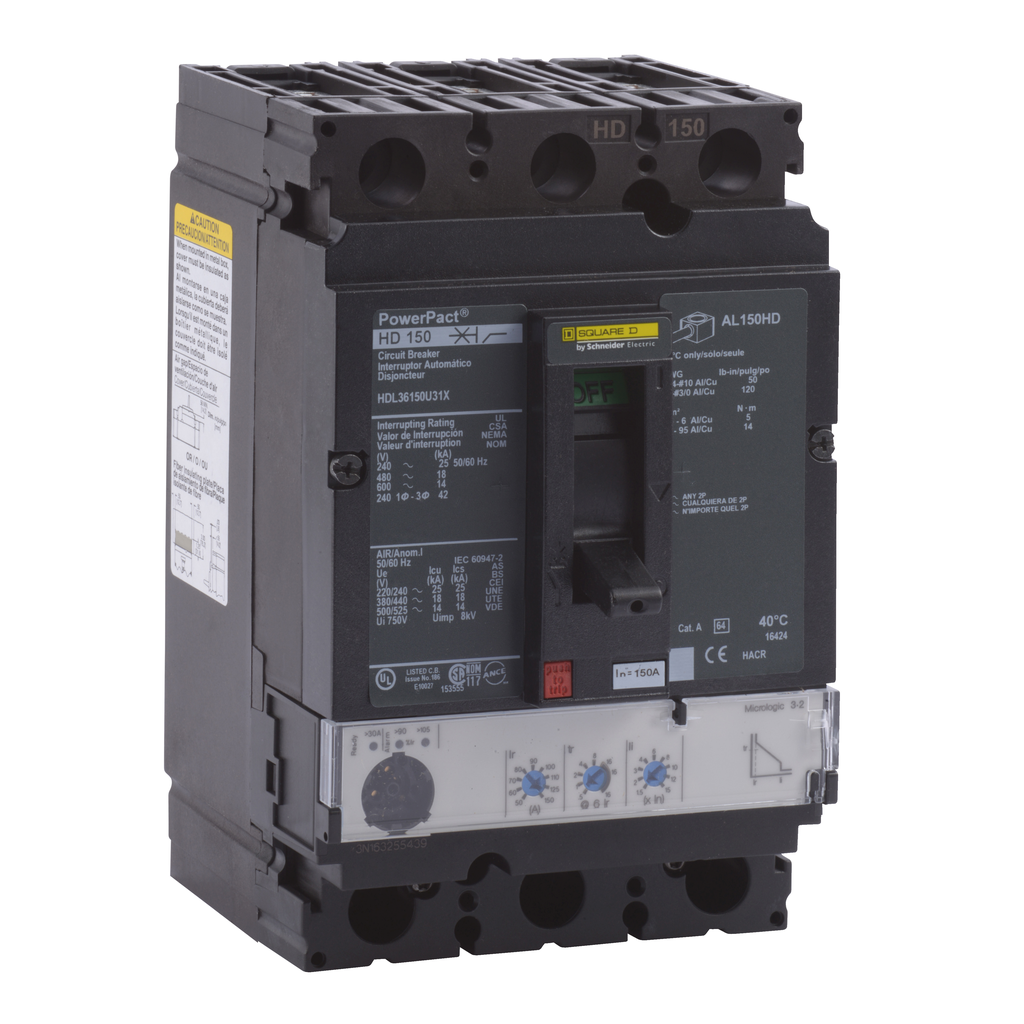 SCHNEIDER ELECTRIC HDL36150U31X CIRCUIT BREAKERS
