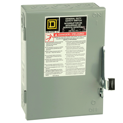 SCHNEIDER ELECTRIC Square D DU322 Safety switch Not-Fusible GD 240V 60A 3P NEMA-1