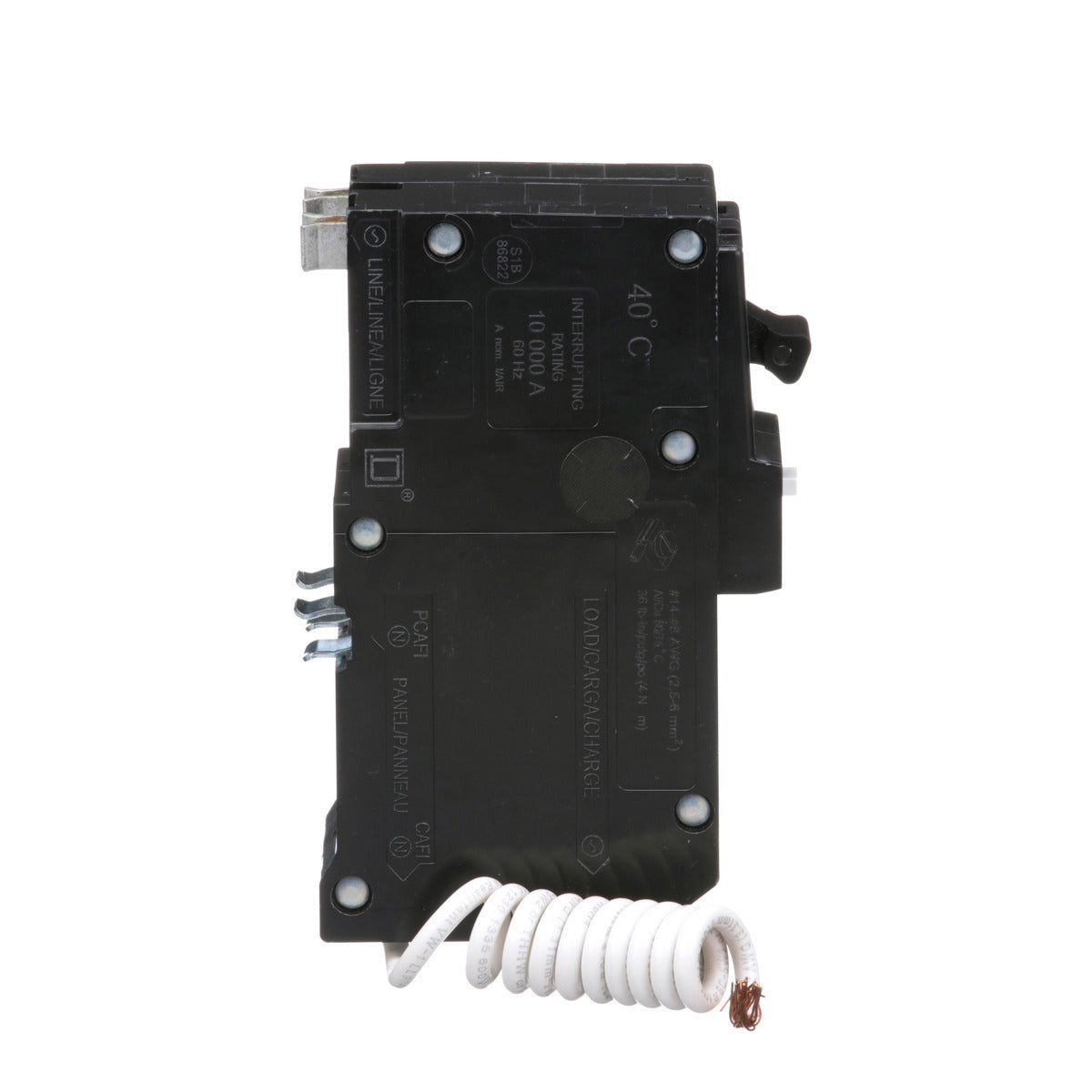 SCHNEIDER ELECTRIC Square D QO220CAFI Arc-Fault Circuit Breaker 20A 120/240V 2P, Pigtail Neutral