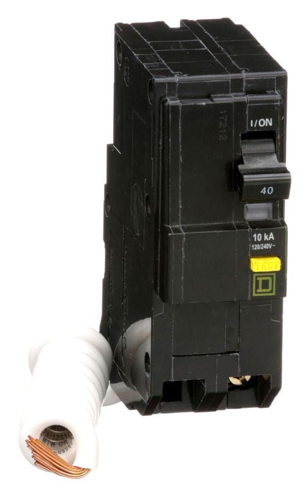 SCHNEIDER ELECTRIC Square D QO240GFI Miniature Circuit Breaker w/GFI 40A 120/240V 2P