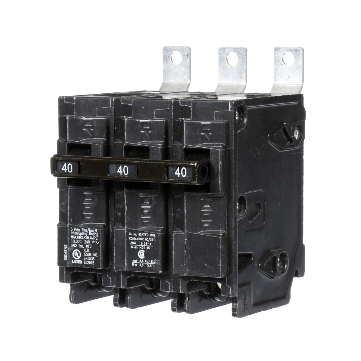 SIEMENS Siemens B340 3-Pole 40 Amp 240 Volt 10 K Circuit Breaker