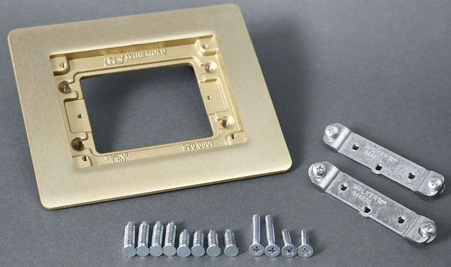 WIREMOLD Wiremold 817B Flange Tile and Carpet 6-1/16in Brass