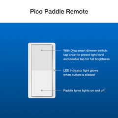 LUTRON Lutron PJ2-P2B-GWH Pico Paddle Remote for Dimmers and Switches, White