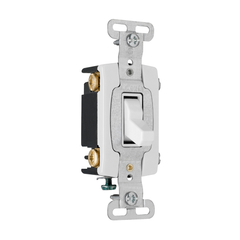 LEGRAND Pass & Seymour CSB20AC4W Toggle Type, Thermoplastic Polycarbonate Toggle, Glass-Reinforced