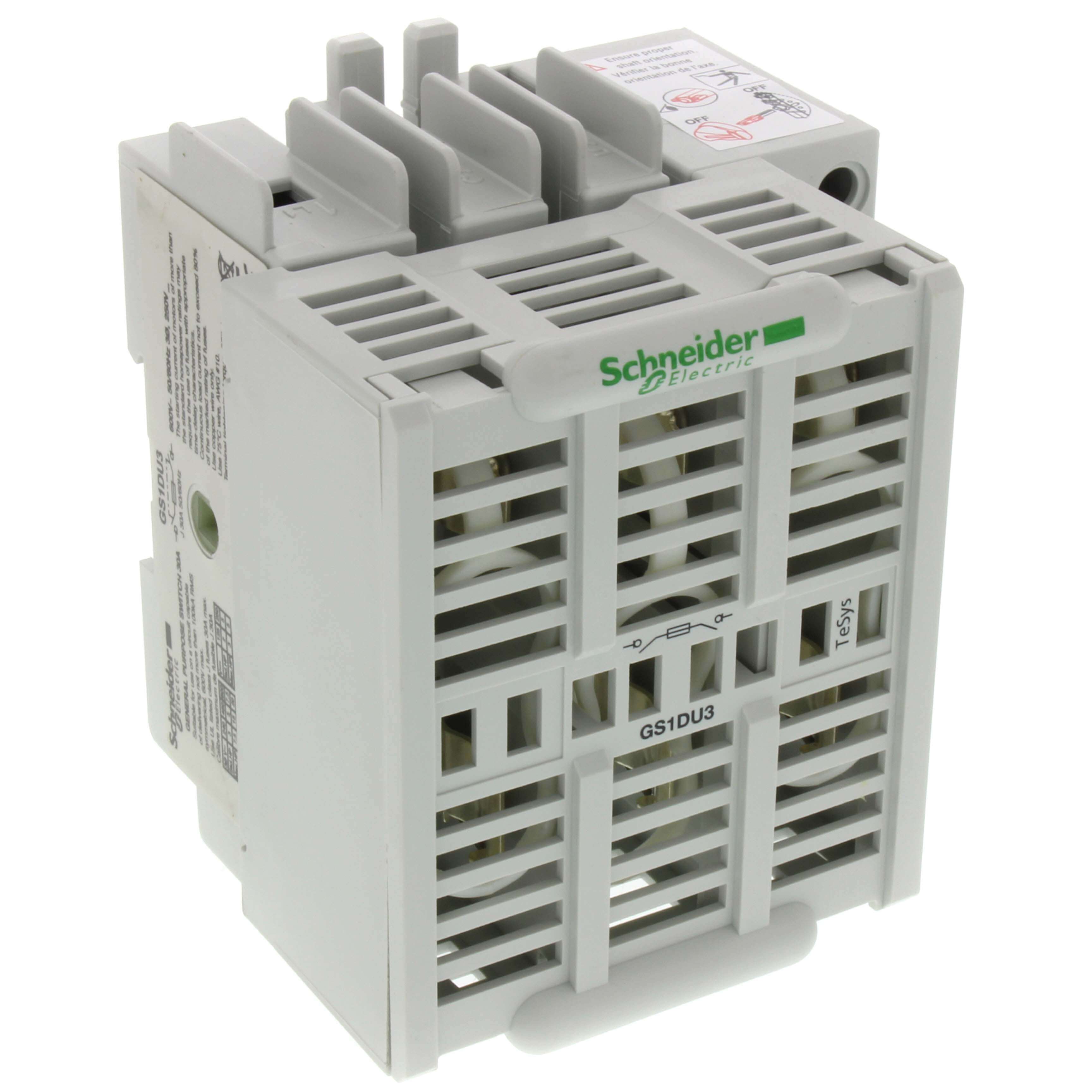 SCHNEIDER ELECTRIC Schneider Electric GS1DU3 TeSys GS Switch Disconnecter Fuse 3P 600V Type J Fuse