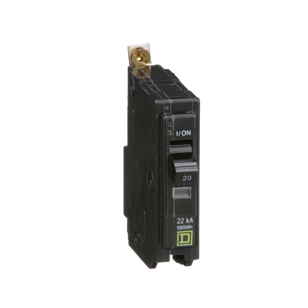SCHNEIDER ELECTRIC Square D QOB120VH Miniature Circuit Breaker 20A 120/240V 1Ph Bolt-On