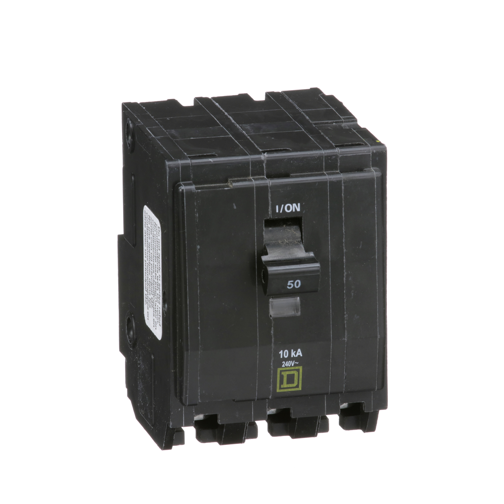 SCHNEIDER ELECTRIC Square D QO350 Miniature Circuit Breaker 50A 240V 3Ph Plug-On