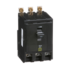 SCHNEIDER ELECTRIC Square D QOB3100 Miniature Circuit Breaker 100A 240V 3PH Bolt-On