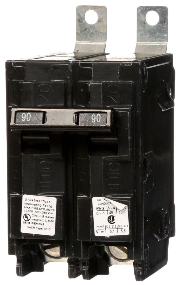 SIEMENS Siemens B290 2-Pole 90 Amp 120/240 Volt 10 K Circuit Breaker